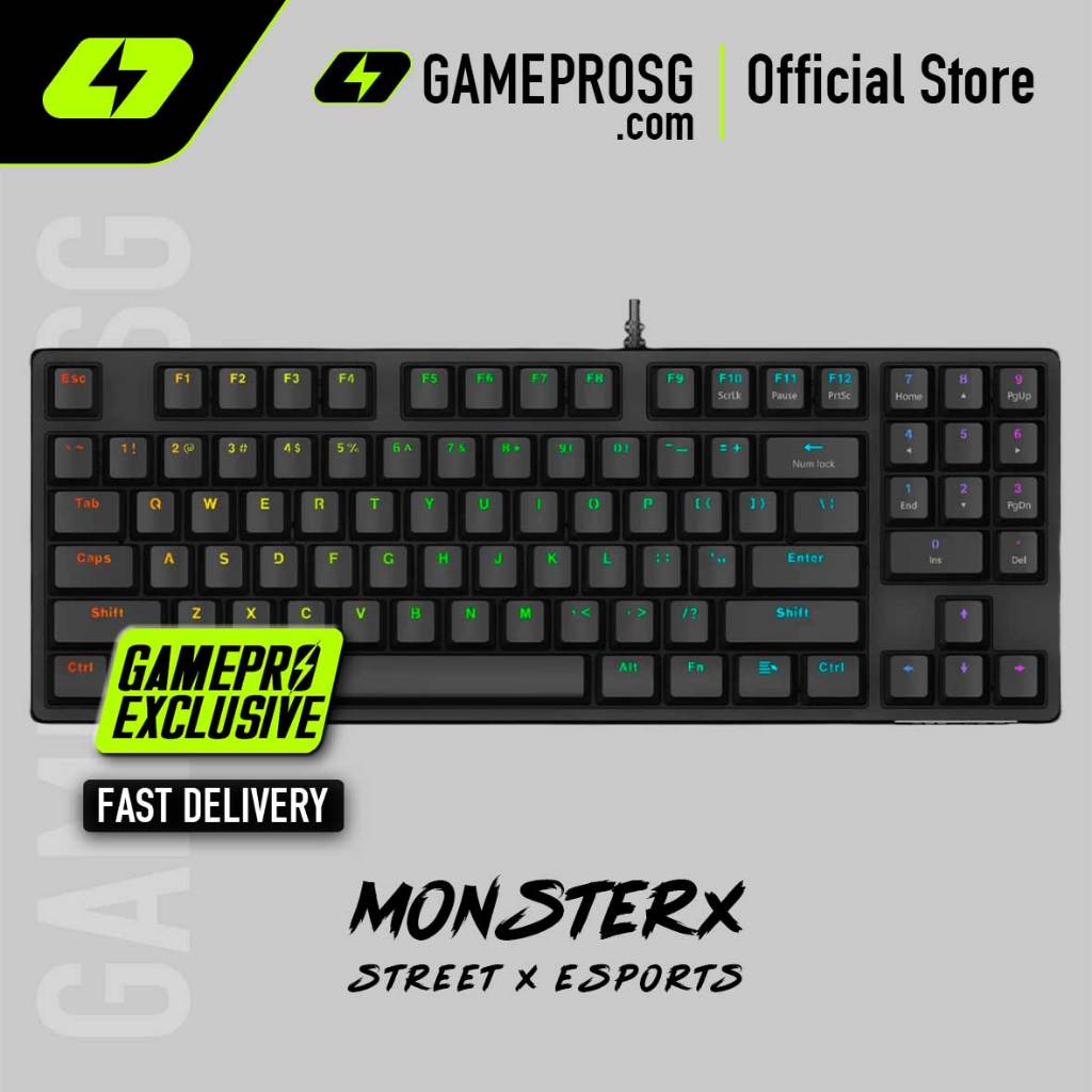 MonsterX SIREN Gaming Keyboard — Blue Clicky Switches - Hyper RGB ...