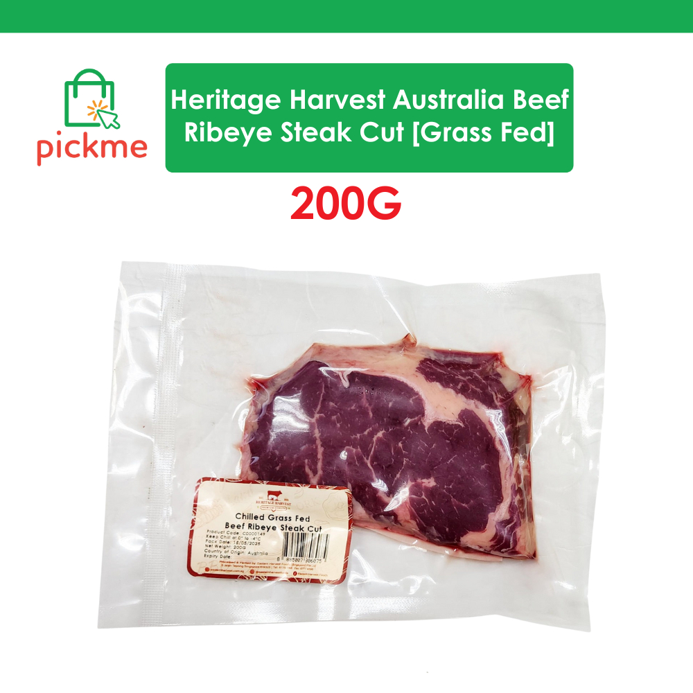 Heritage Harvest Australia Beef Ribeye Steak Cut [Grass Fed] 200G ...
