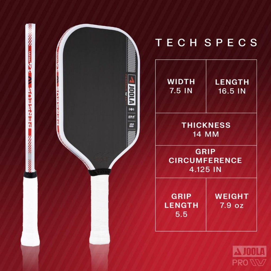JOOLA Ben Johns Perseus Pro IV 14mm Pickleball Paddle | Shopee