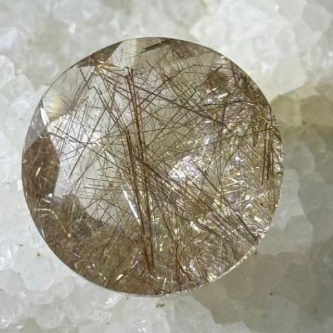 Golden Rutilated Quartz/发晶钻石切割面/Natural Crystals/发晶水晶摆件/发晶 | Shopee ...