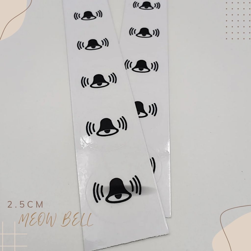 2.5cm Digital Door Bell Sticker Label 10 Each/set (black doorbell icon ...