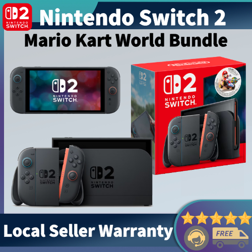 🔥Nintendo Switch 2 Mario Kart World Bundle | Black | OLED Demo