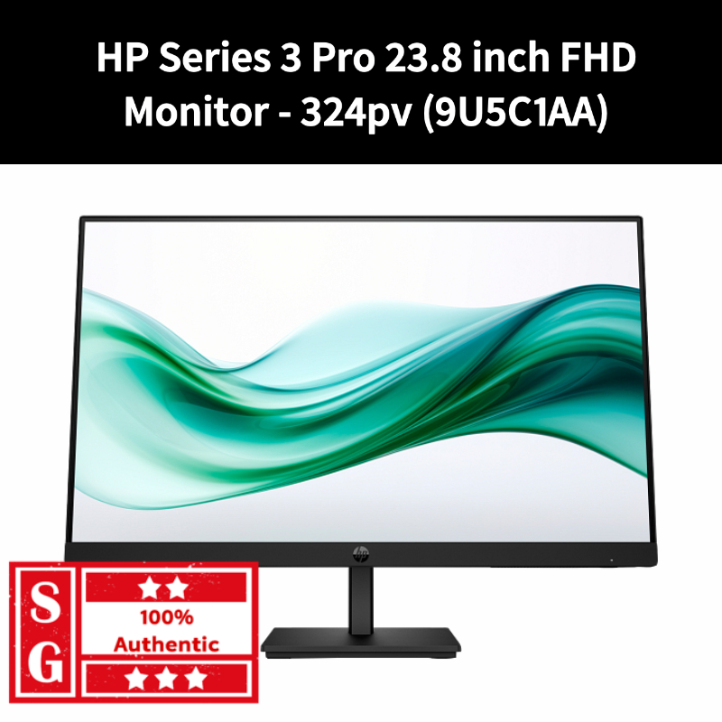 HP Series 3 Pro 23.8 inch FHD Monitor - 324pv 9U5C1AA HP Monitor ...