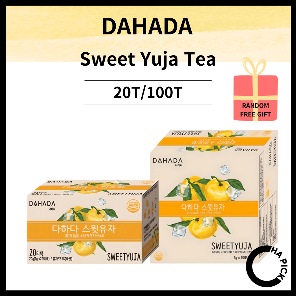 [DAHADA] Sweet Yuja Tea (20T/100T) + RANDOM FREE GIFT / Shipping from ...