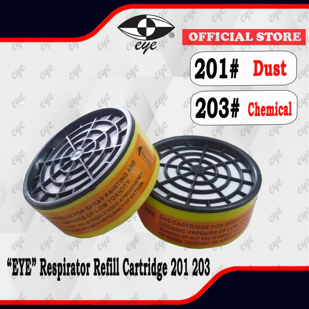 [ EYE ] [RC201, RC203] REPLACEMENT CHEMICAL RESPIRATOR CARTRIDGE / MASK ...
