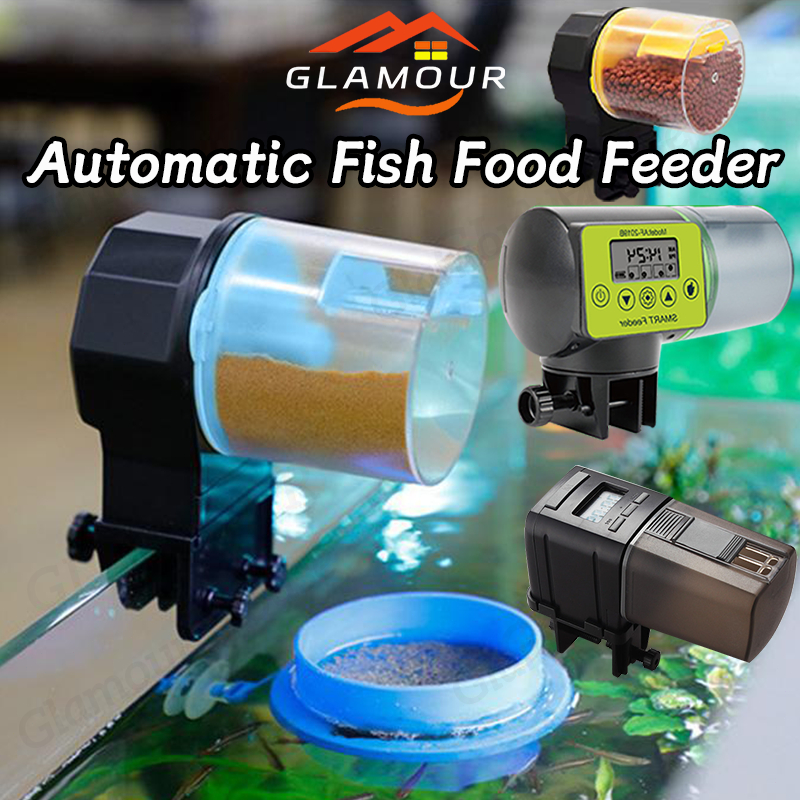 [SG] Automatic Fish Feeder Aquarium Feeder Auto Feeder For Fish 12/24 ...