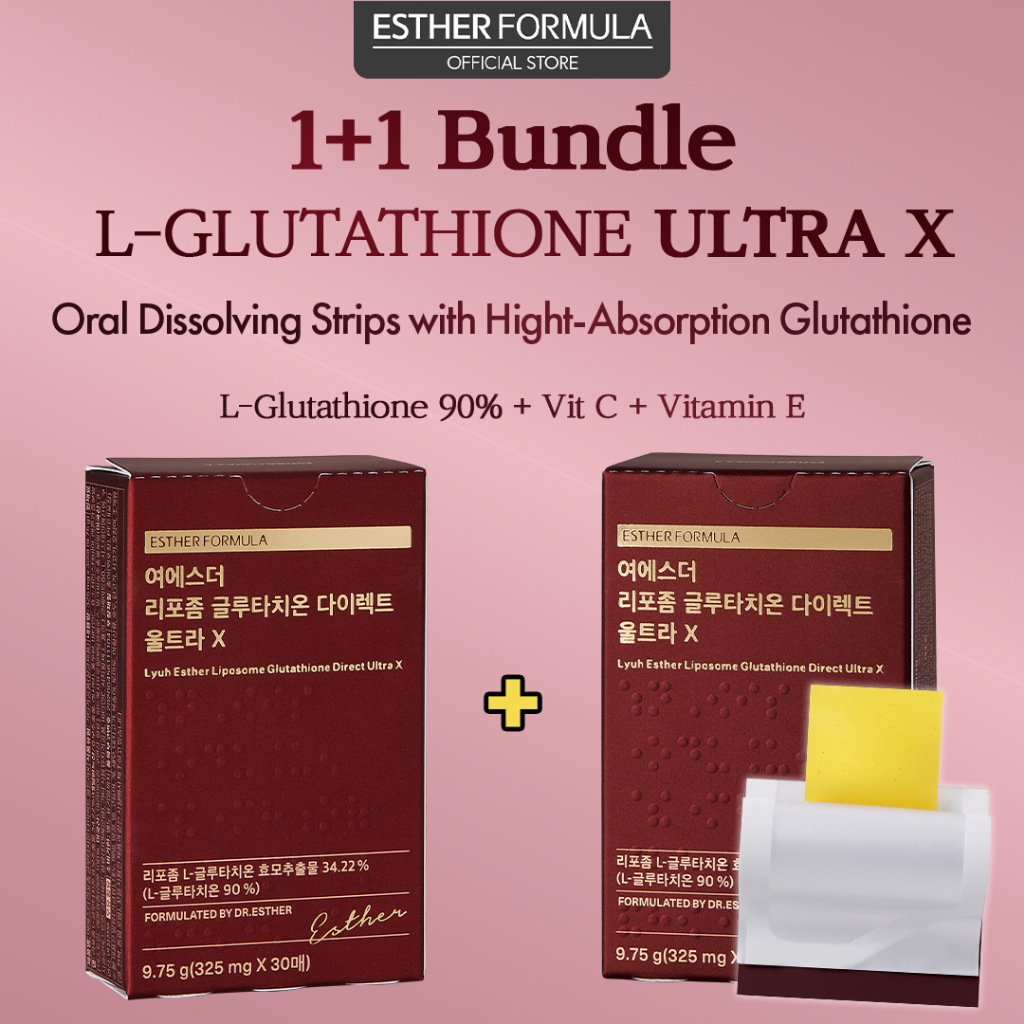 Esther Formula] [1+1 Bundle] Liposome Glutathione Direct Ultra X (325 mg x  30 sheets x 2ea) | Shopee Singapore