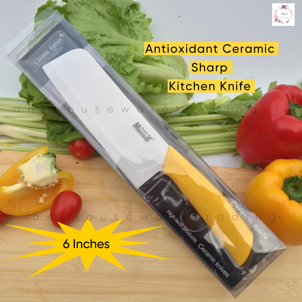 6 Inch Antioxidant Ceramic Sharp Kitchen Knife Cut Vegetables Fruits ...