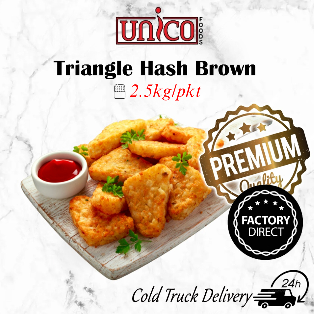 [UNICOFOODS] HALAL Triangle hash brown 2.5kg |三角形马铃薯块 | Shopee Singapore