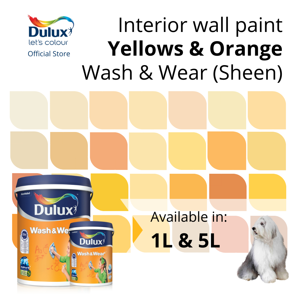 Dulux Interior Wall Paint Yellows & Orange (Washable / KidProof