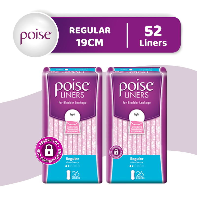 Poise Liners For Bladder Leakage - Regular (19cm)