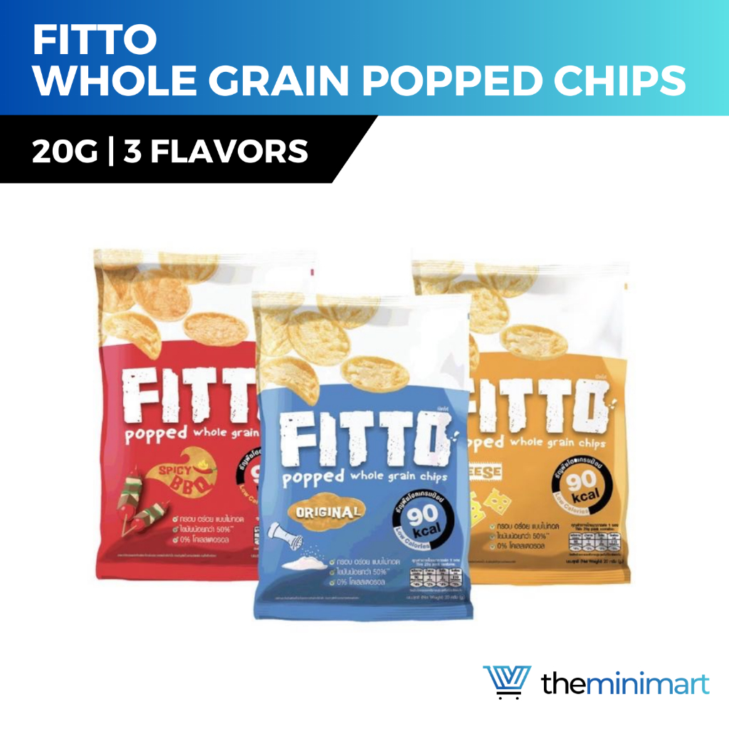 Fitto Whole Grain Popped Chips 20g - Healthy, Nutritious & Crunchy Thai ...