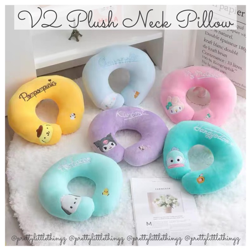 * SG READY STOCK * V2 Plush Neck Pillow (Pompompurin, Kuromi, Melody ...