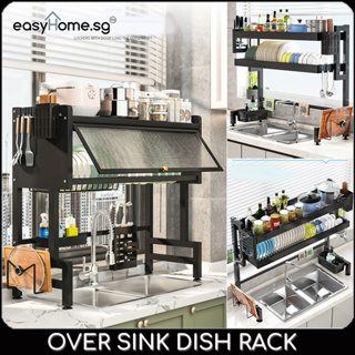 Homlly Expandable Dish Drying Rack and Utensil Holder