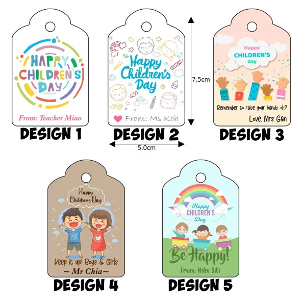 10 pieces Happy Children's Day Personalised / Custom Gift Tag ...