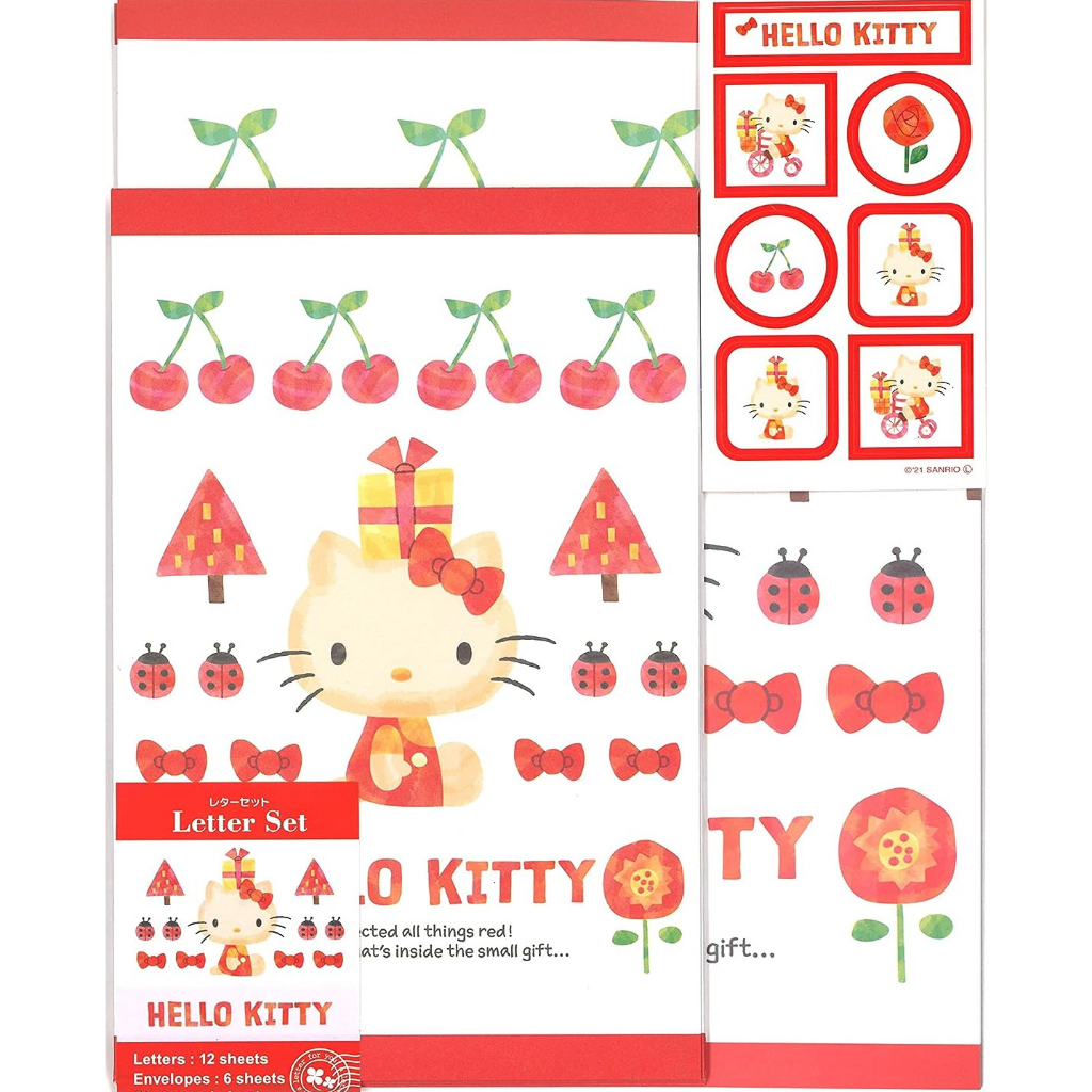 Sanrio Pochacco Letter Set - 12 Writing Papers, 6 Envelopes & 7 Stickers - Cute Japanese Stationery