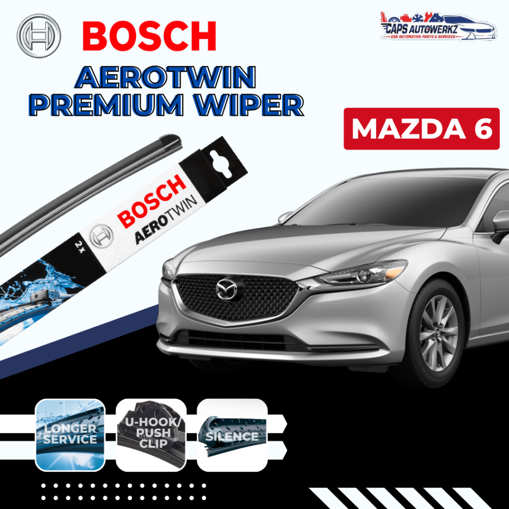 Mazda 6 BOSCH Aerotwin Car Front Wiper Set & Rear Wiper (OEM only