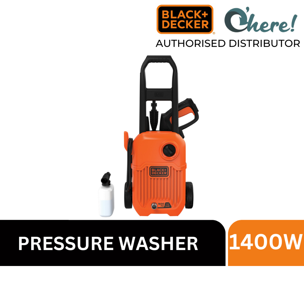 Black And Decker Pressure Washer Water Jet 1400w 110 Bar Bepw1600l Xd Shopee Singapore 1204