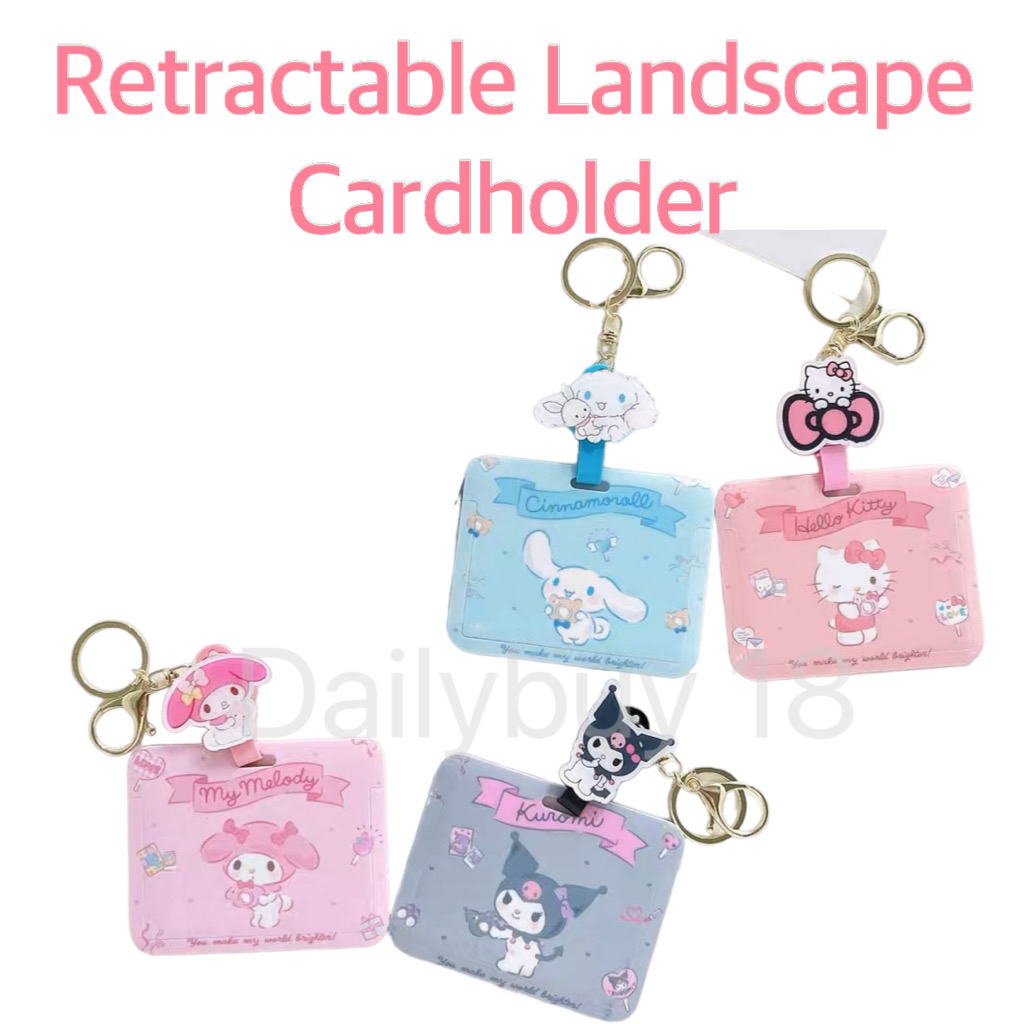 Melody Kuromi 5 Pack Retractable Badge Holders, Hello Kitty