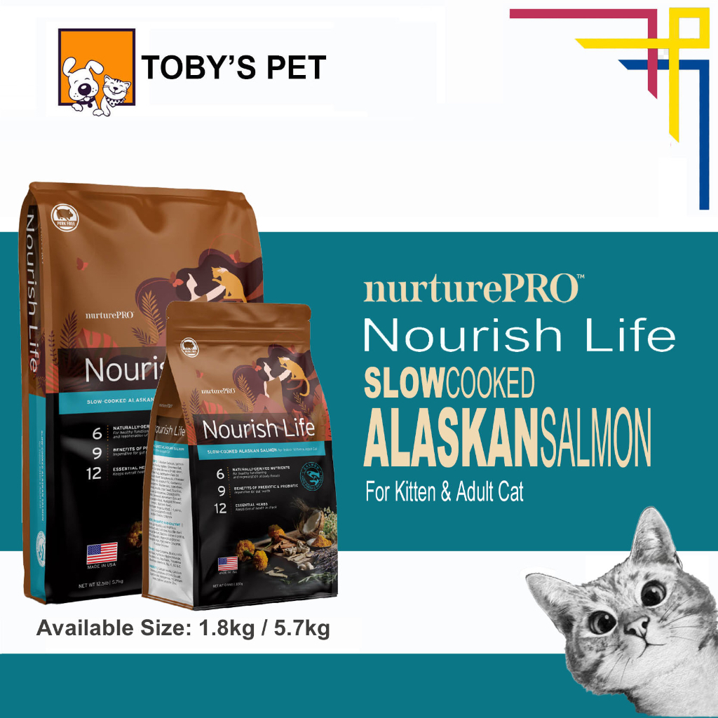 Nurture Pro Nourish Life Alaskan Salmon Formula For Indoor Kitten Adult Cat Shopee Singapore