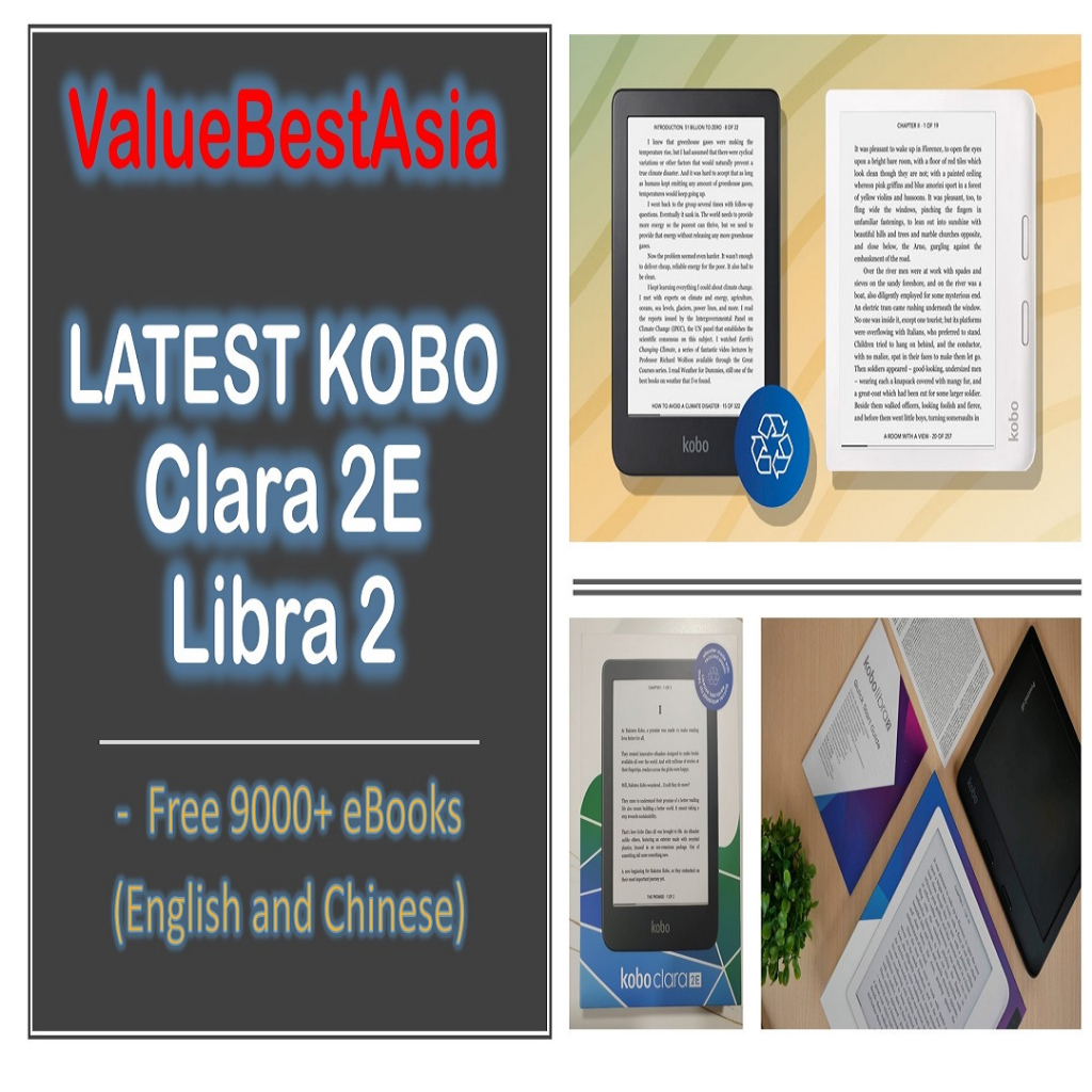 Kobo Nia 6 EPD w/ Carta display (1024x758) & ComfortLight (1024x758) &  ComfortLight 