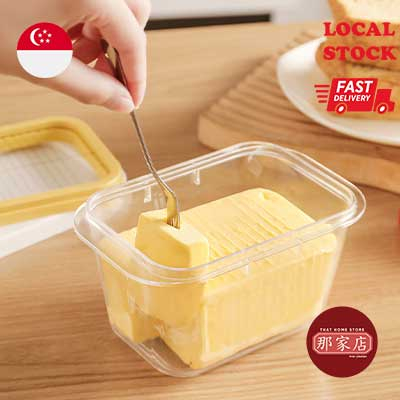 Butter Box Storage Container with Cutter Slicer Covered with Lid for ...
