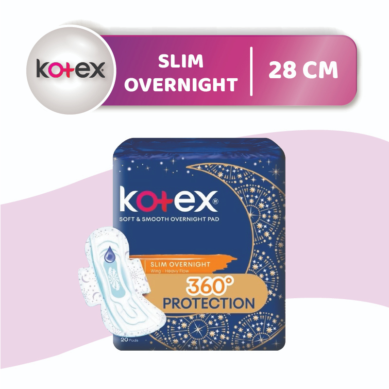 Kotex Soft & Smooth Slim Overnight Sanitary Pad (Heavy Flow