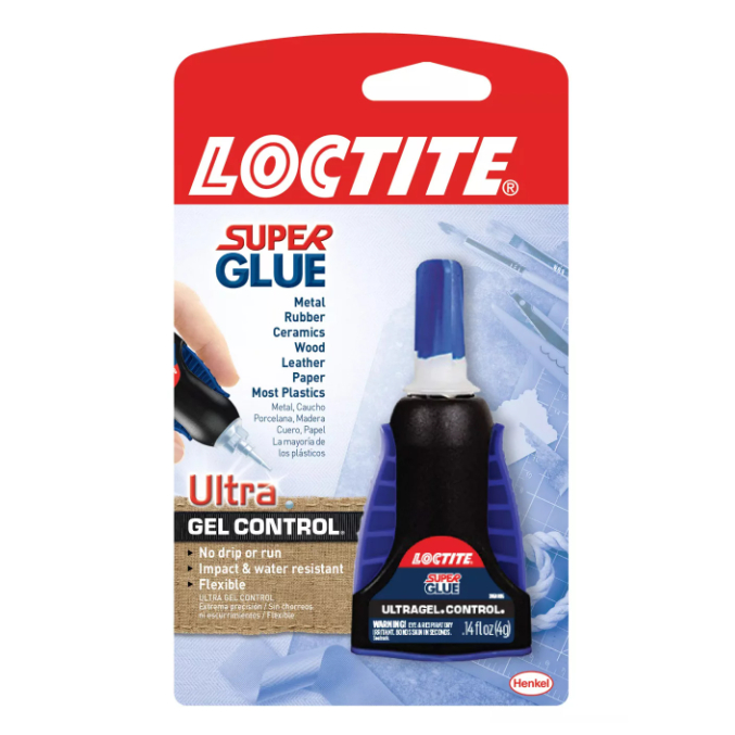 Loctite Super Glue Ultra Gel Control, Pack of 1, Clear 0.14 fl oz Bottle 