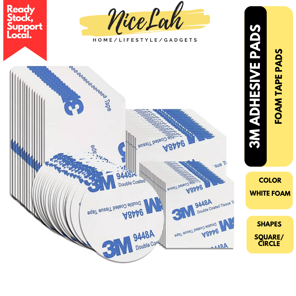 [CHEAPEST] 3M Wall Adhesive Sticker Pads / White Sticky Foam / Double