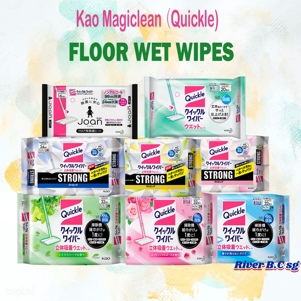 Kao Magiclean / JAPAN Quickle Floor Wet Sheet Wiper 24/32 Sheets