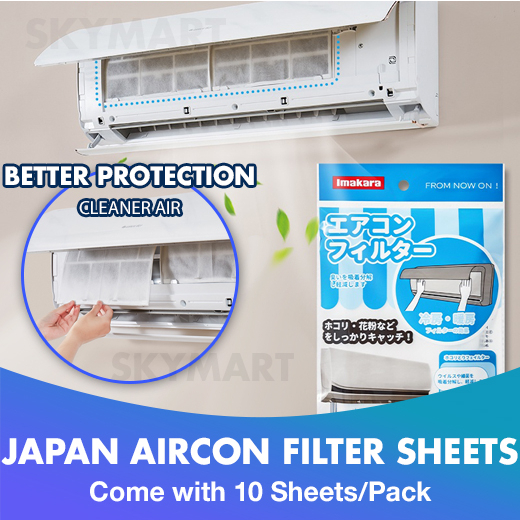 Imakara Aircon Filter Sheet Air con Filter Sheets 10Sheets/Pack Air