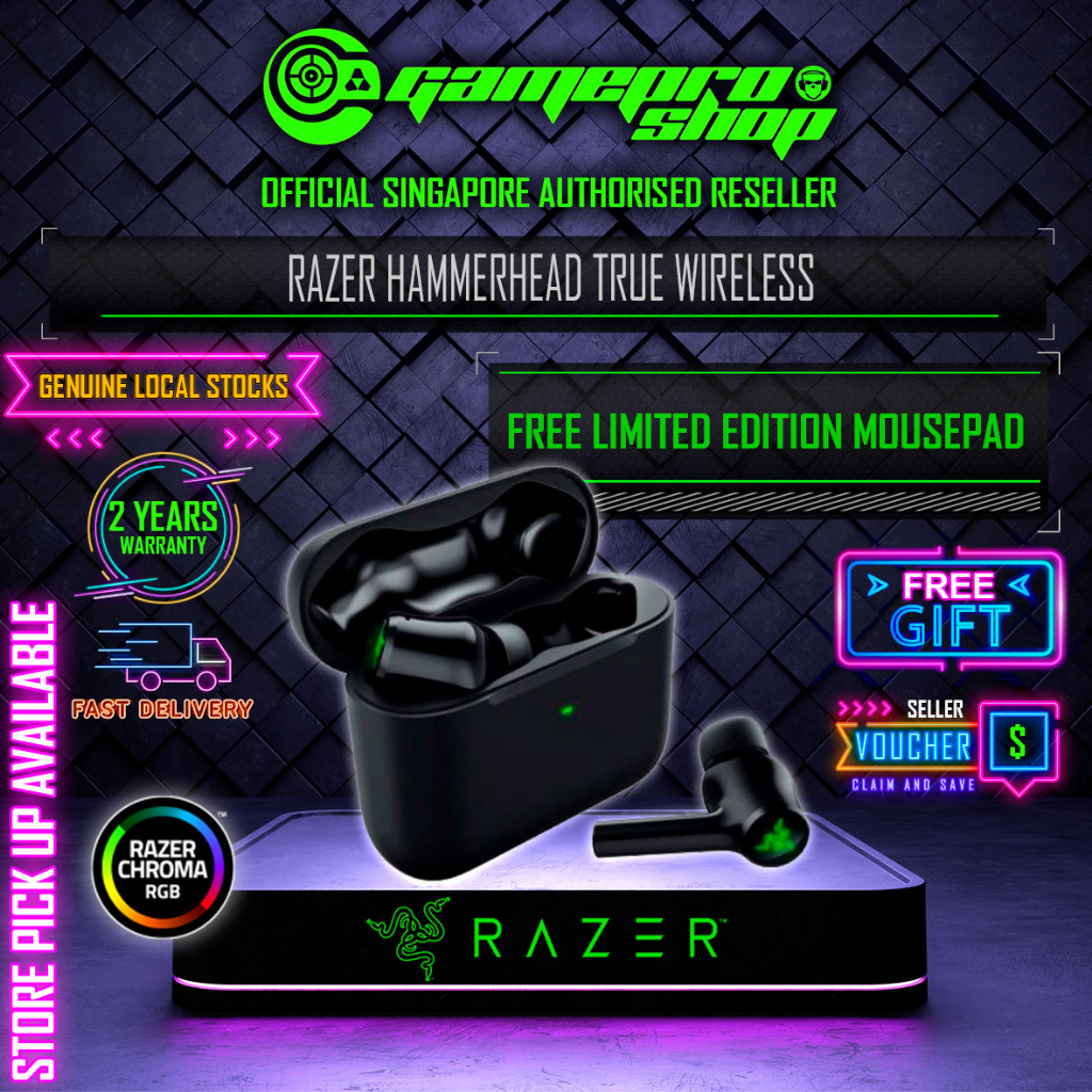 [Free Gift] Razer Hammerhead True Wireless - Black Wireless Low Latency ...