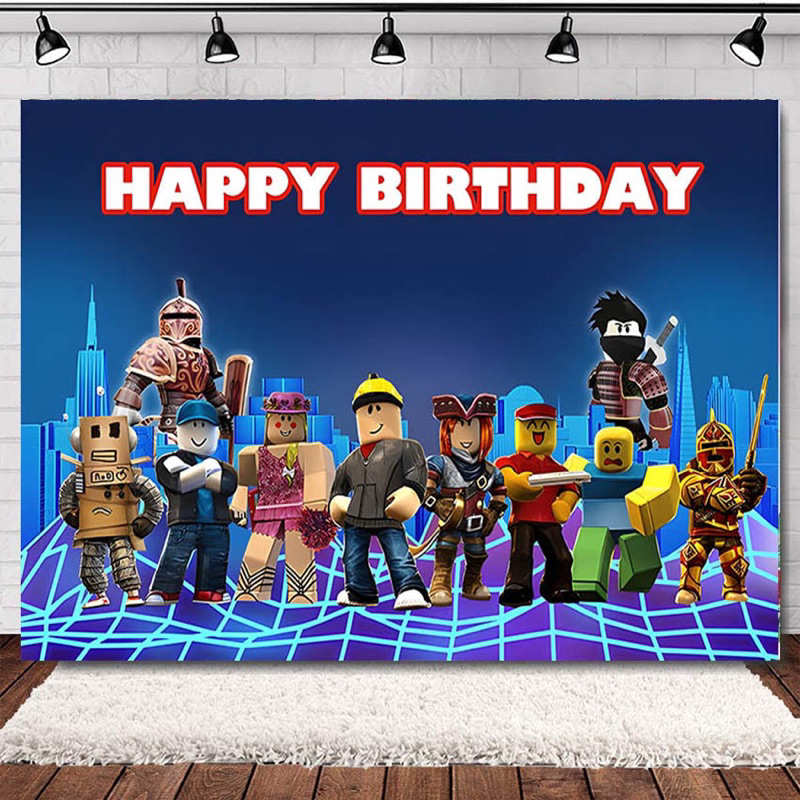 Roblox birthday backdrop /background birthday party decorations ...