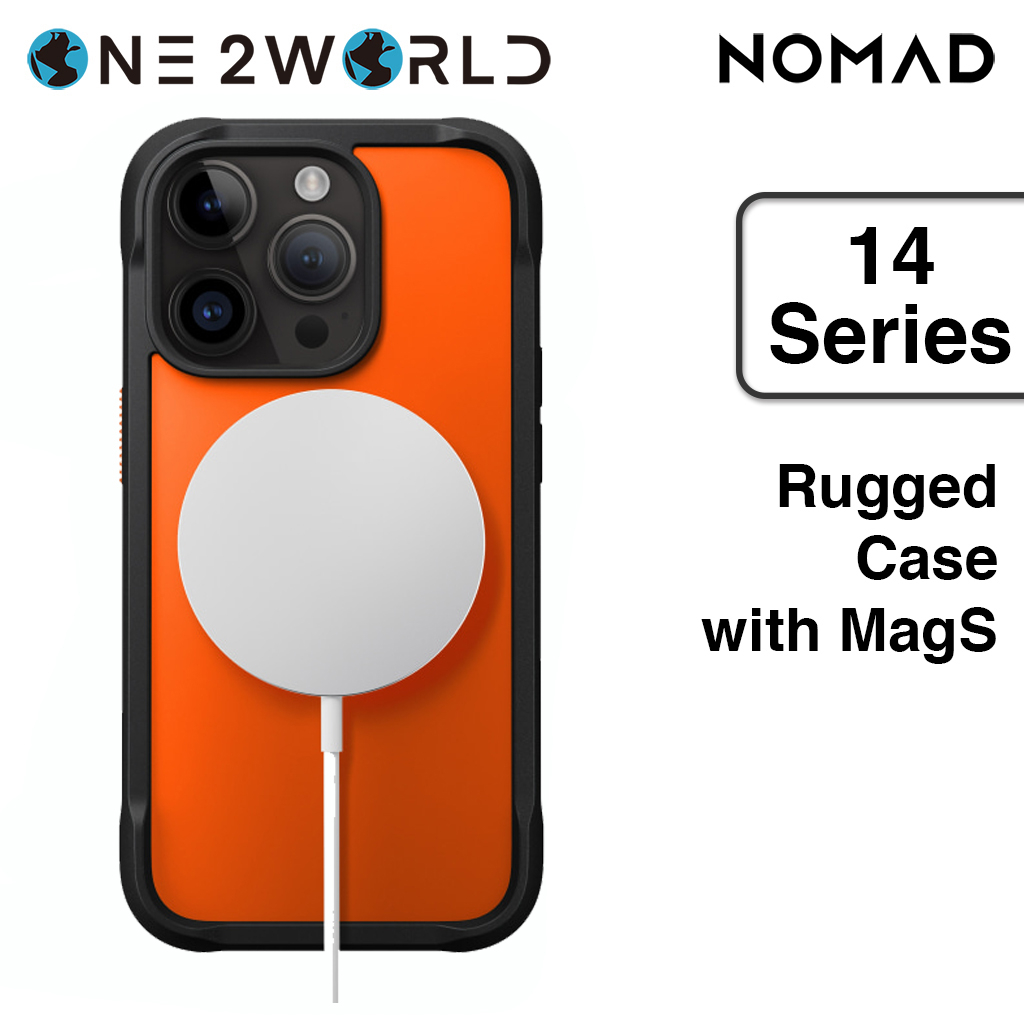 NOMAD Rugged Protective Phone Case with MagS Compatible for Phone 14