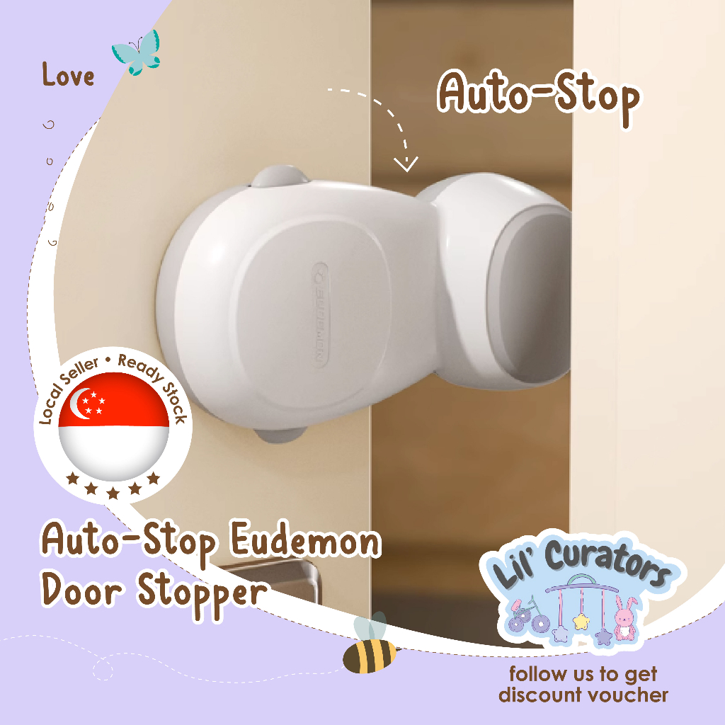 Lil' Curators AutoReset Rotating Door Stop Child Proof Protect