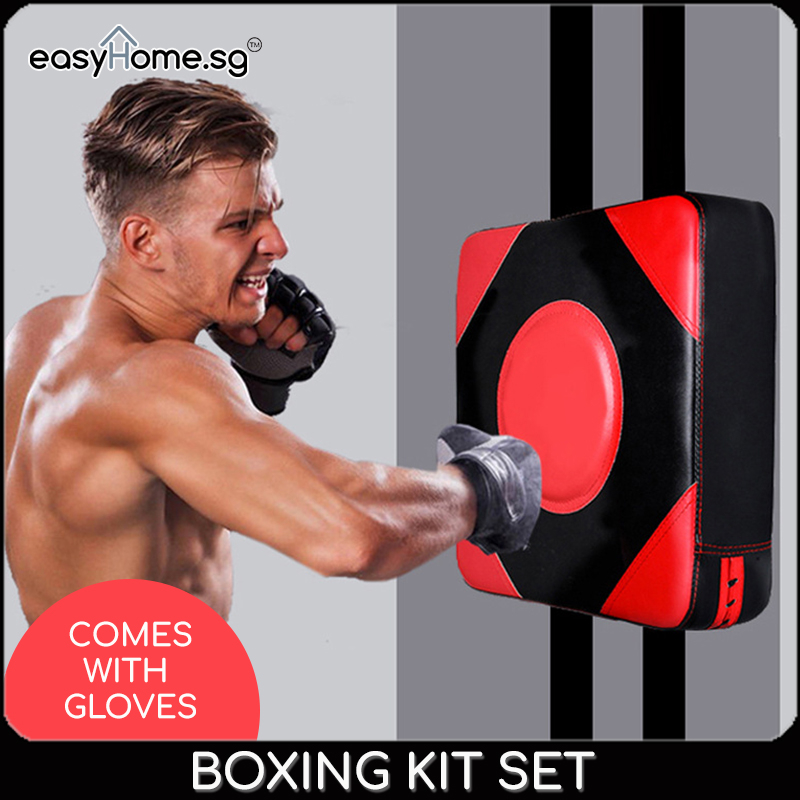 Easyhome.sg Boxing Kit FREE Punching Gloves - Home Fitness Wall Target ...