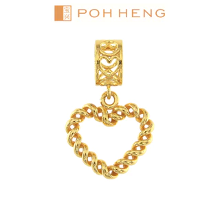 Poh Heng Jewellery 22K Heart Pendant in Yellow Gold [Price By Weight]