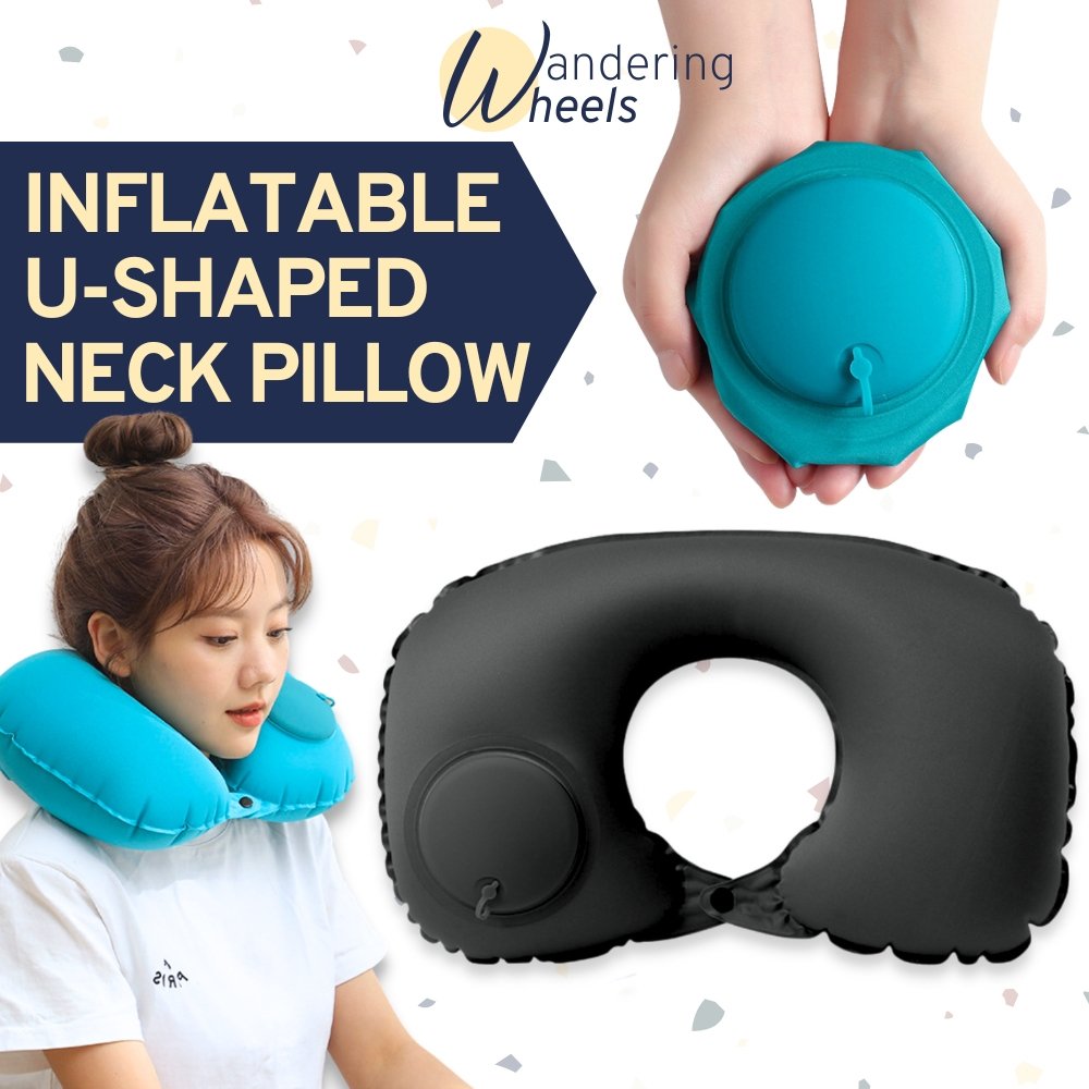 🇸🇬 U-Shape Inflatable Travel Pillow / Neck Pillow Travel / Flight ...