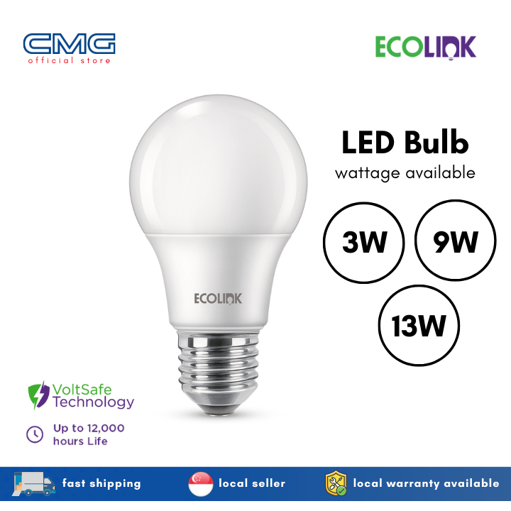 Ecolink Led Bulb E27 By Philips Lighting 3w 9w 13w Cool Daylight