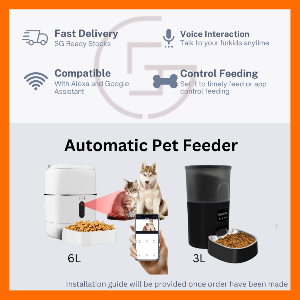 GSC Tuya Smart Wifi Pet Feeder (3L6L) for dogs and cats with camera