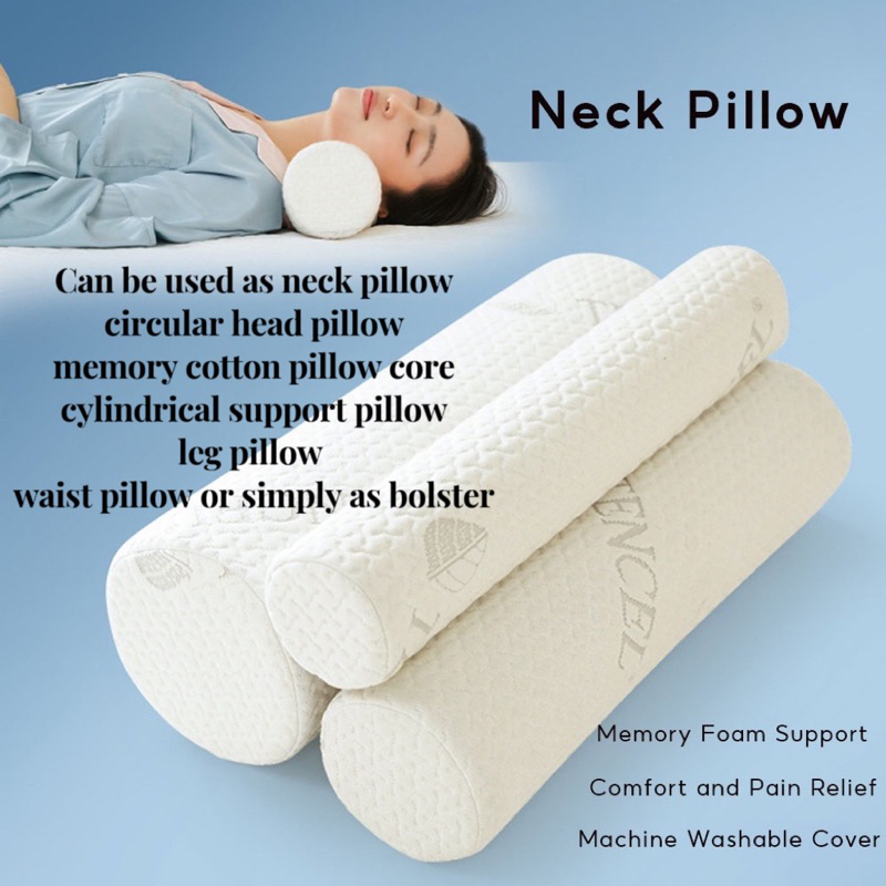 Memory foam cylinder pillow best sale