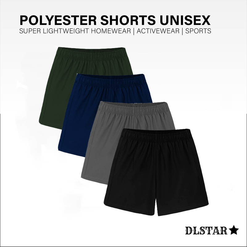 DLSTAR Super Lightweight Polyester Shorts Unisex Casual | Homewear ...