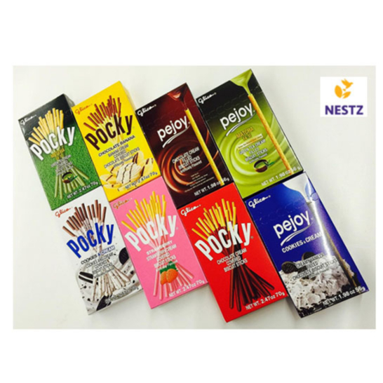 Glico Pejoy Chocolate Flavour Biscuit Stick / Matcha Green Tea Flavour