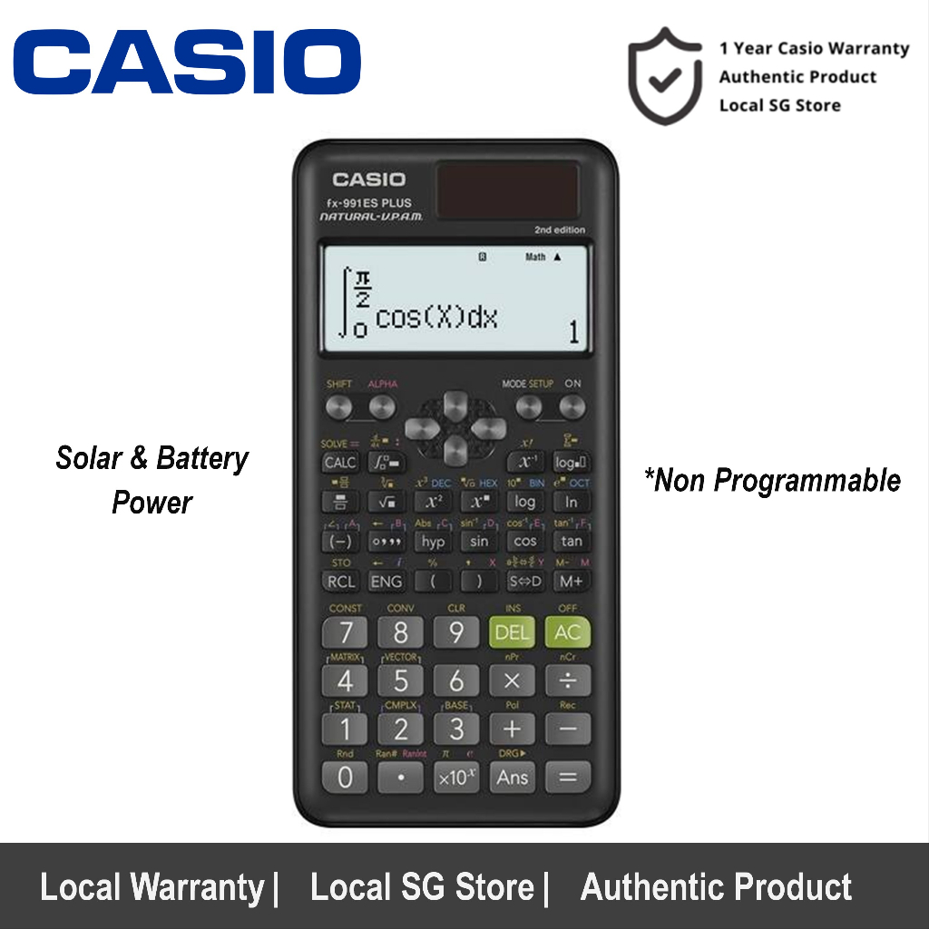 Casio Scientific Calculator FX-991ES Plus 2nd Edition (Local Warranty ...