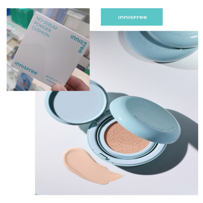 [INNISFREE] No-Sebum Powder Cushion 14g (SPF35/PA++) | Shopee Singapore