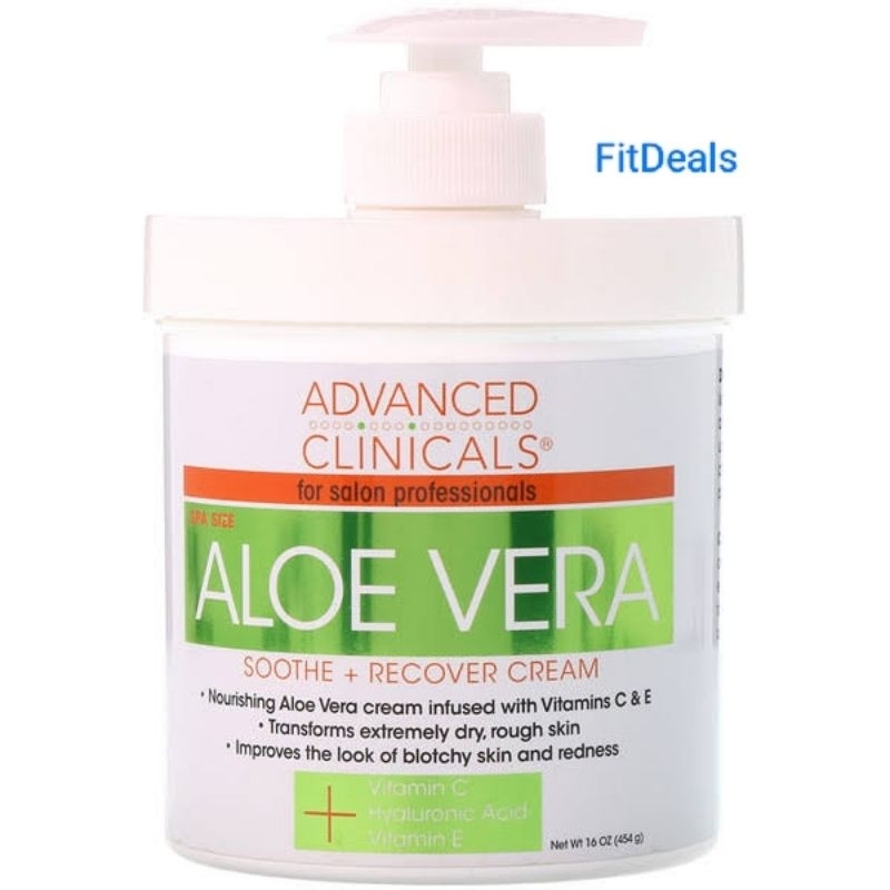 Advanced Clinicals Aloe Vera Soothe Recover Cream 16oz Shopee