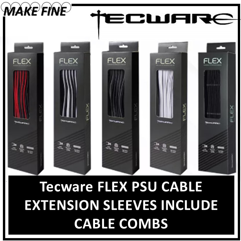 Tecware Flex Sleeved Extension Cable with comb Set for power supply
