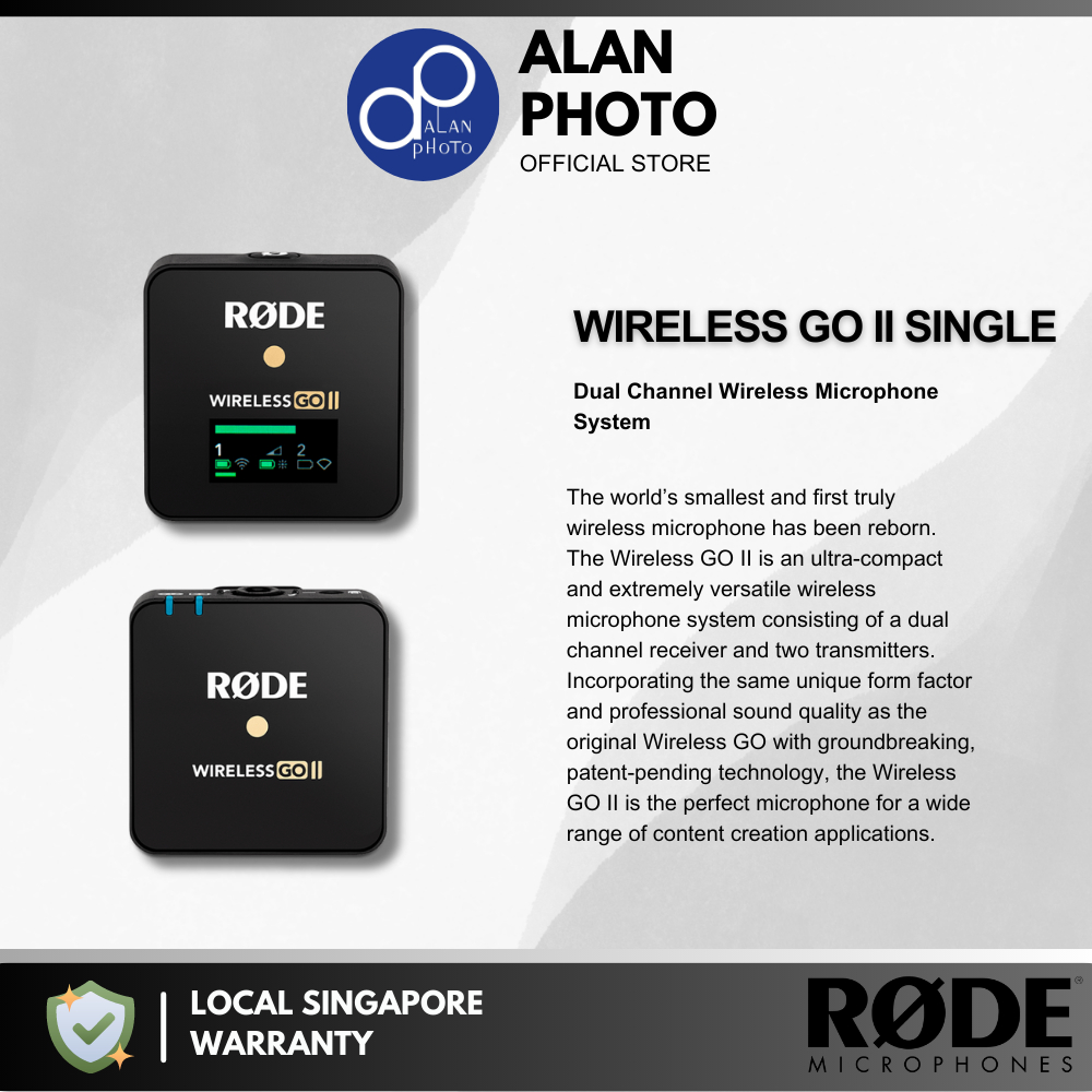 Rode Wireless GO II Single Compact Digital Wireless Microphone System ...