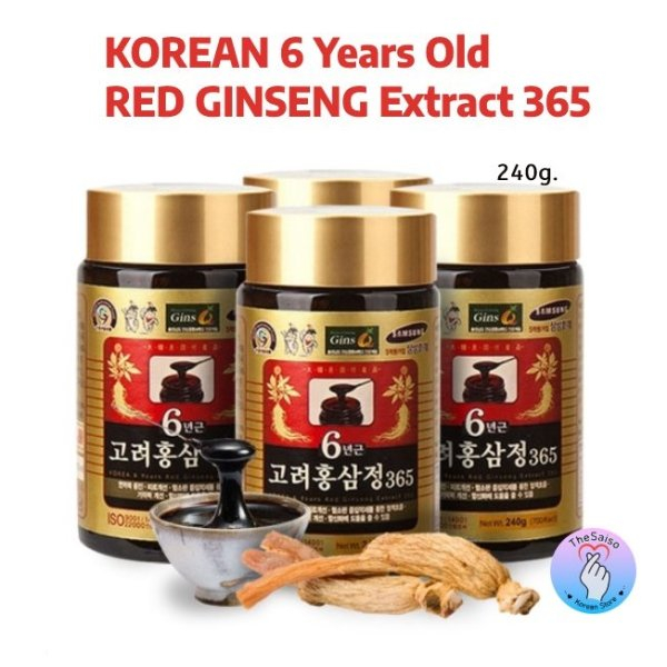 Korean 6 Years Red Ginseng Extract 365 Saponin Panax 240g Shopee