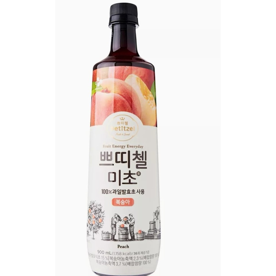 CJ Petitzel Fruit Vinegar Drink (Peach 900ML) Shopee Singapore